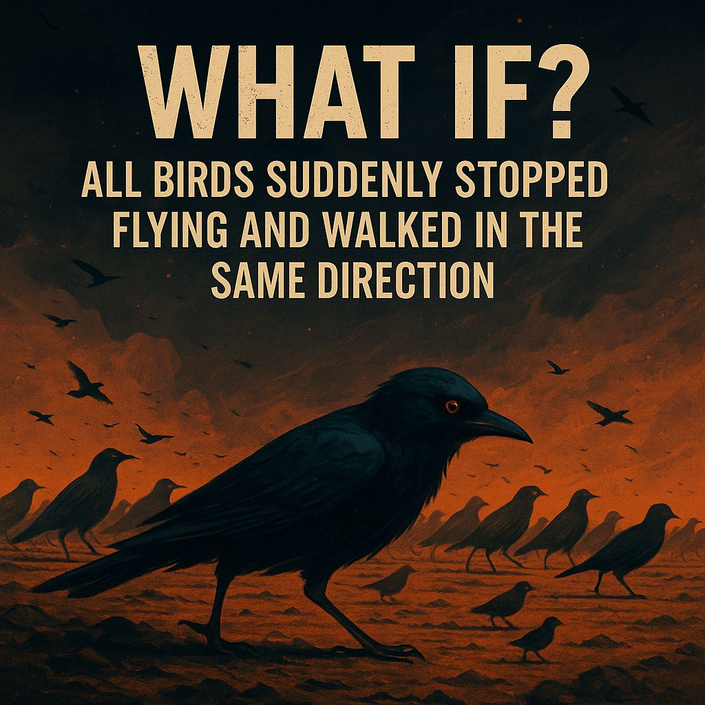 What if? All Birds Suddenly Stopped Flying and Walked in the Same Direction.